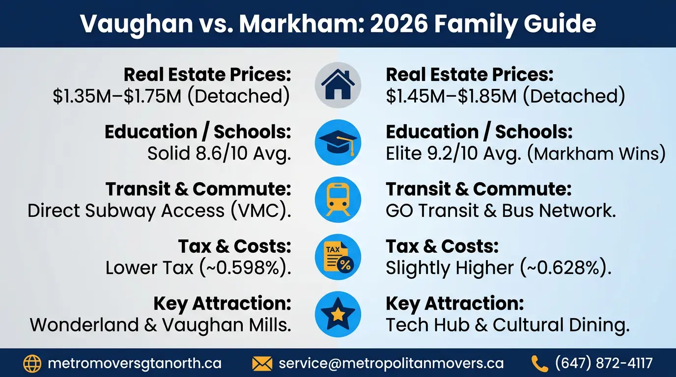 Vaughan vs. Markham: Which City is Better for Families and Newcomers?